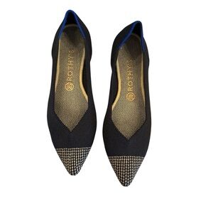Rothy’s Limited Edition Black & Tan The Point Flats 9.5